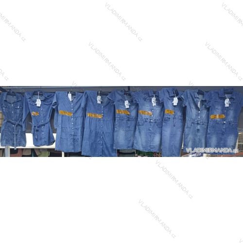 Šaty riflové krátky rukáv dámske (L-4XL) TOVTA SUN24001