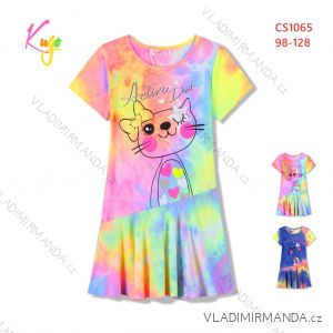 Šaty krátky rukáv detské dievčenské (98-128) KUGO CS1065