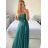 Šaty dlhé elegantné na ramínka dámske (S/M ONE SIZE) TALIANSKA MÓDA IM423ISABEL/DU