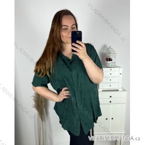 Košeľa krátký rukáv dámska nadrozmer (3XL/4XL ONE SIZE) TALIANSKA MÓDA IMWQ24087