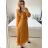 Šaty elegantné dlhé šifonové dlhý rukáv dámske (S/M ONE SIZE) TALIANSKA MÓDA IM424LEONA