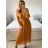 Šaty elegantné dlhé šifonové dlhý rukáv dámske (S/M ONE SIZE) TALIANSKA MÓDA IM424LEONA