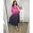 Šaty letné krátky rukáv dámske nadrozmer (3XL/4XL ONE SIZE) TALIANSKA MÓDA IMWQ24076