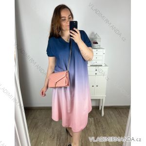 Šaty letné krátky rukáv dámske nadrozmer (3XL/4XL ONE SIZE) TALIANSKA MÓDA IMWQ24076