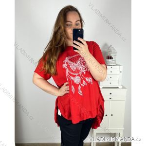 Tunika krátky rukáv dámska nadrozmer (4XL/5XL ONE SIZE) TALIANSKA MÓDA IMWQ24060