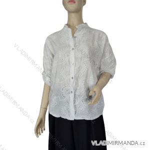 Tunika košeľová 3/4 dlhý rukáv dámska (M/L ONE SIZE) TALIANSKA MODA IM3242530