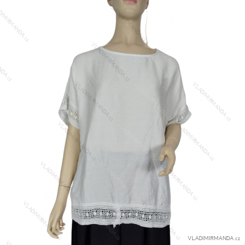 Tunika krátky rukáv dámska nadrozmer (L/XL ONE SIZE) TALIANSKA MODA IM324BONA