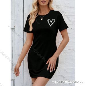 Šaty klasik s vreckami krátky rukáv dámske (S/M/L/XL ONE SIZE) TALIANSKA MÓDA IMD24059