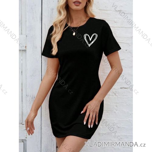 Šaty klasik s vreckami krátky rukáv dámske (S/M/L/XL ONE SIZE) TALIANSKA MÓDA IMD24059
