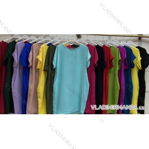 Šaty krátky rukáv dámske nadrozmer (4XL/5XL ONE SIZE) TALIANSKA MÓDA IMC24176