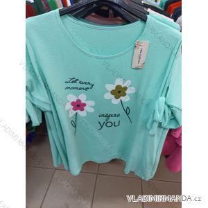 Tunika krátky rukáv dámska nadrozmer (XL/2XL ONE SIZE) TALIANSKA MODA IM324505