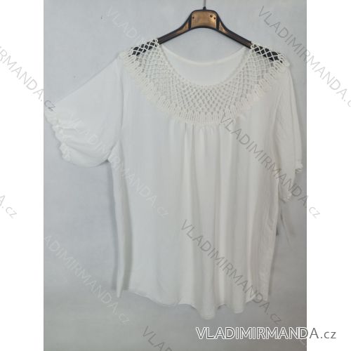 Tunika krátky rukáv dámska nadrozmer (XL/2XL ONE SIZE) TALIANSKA MODA IM324506