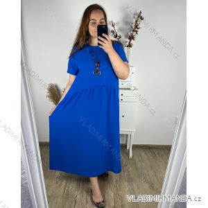 Šaty s přívěskem dlhé krátky rukáv dámske nadrozmer (3XL/4XL/5XL ONE SIZE) TALIANSKA MóDA IM424WIKI/DR