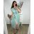 Šaty dlhé letné krátky rukáv dámske (S/M/L/XL ONE SIZE) TALIANSKA MODA IMD24042/DR
