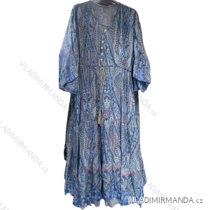 Šaty dlhé košeľové dlhý rukáv dámske nadrozmer (50-58) TALIANSKA MÓDA IMWEC24035