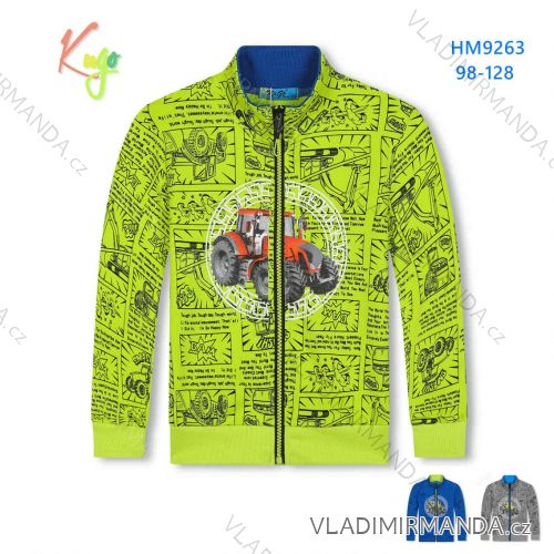 Mikina na zips dlhý rukáv chlapčenská detská (98-128) KUGO HM9263/A