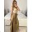 Sukňa dlhá dámska (S/M ONE SIZE) TALIANSKA MODA IM323026/DUR S/M béžová