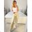 Kalhoty dlouhé dámské (S/M/L ONE SIZE) ITALSKá MODA IM324010/DU -   béžová -   M / L