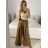 Nohavice dlhé oversize elegantné s opaskom dámske (S/M/L ONE SIZE) TALIANSKA MODA IM3244008/DU -   čierna
 -   M / L