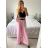 Nohavice dlhé s opaskom dámske (S/M ONE SIZE) TALIANSKA MÓDA IMWAD24026