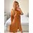 Šaty košeľové dlhý rukáv dámske (S/M ONE SIZE) TALIANSKA MÓDA IMWGB233769