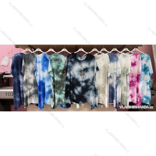 Tunika s príveskom krátky rukáv dámska nadrozmer (3XL/4XL ONE SIZE) TALIANSKA MÓDA IMWQ24079
