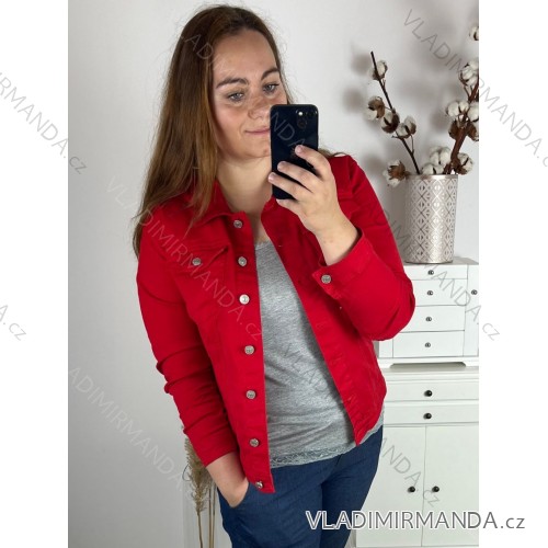 Bunda riflová krátka dámska (L-4XL) MOON GIRL MOON24GYD7815L červená 5XL