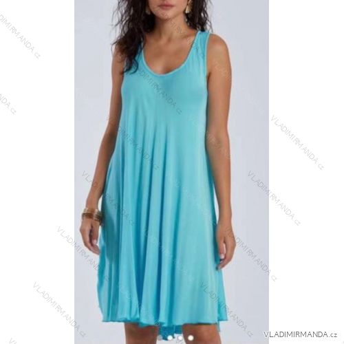 Šaty letné na ramienka dámske (S/M/L ONE SIZE) TALIANSKA MÓDA IMWCA24CHIARA