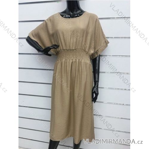 Šaty dlhé krátky rukáv dámske (S/M/L ONE SIZE) TALIANSKA MÓDA IMWBH24040