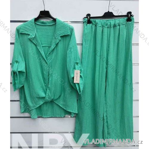 Súprava nohavice dlhé a košele krátky rukáv dámska (S/M/L ONE SIZE) TALIANSKA MÓDA IMWBH24071