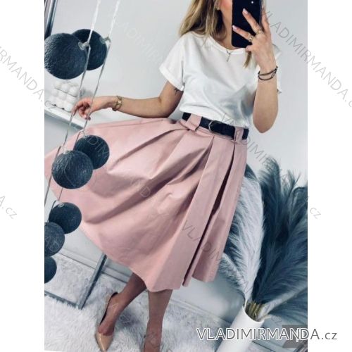 Sukňa dlhá s opaskom dámska (S/M/L ONE SIZE) TALIANSKA MÓDA IMWBH24072