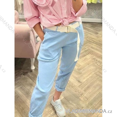 Nohavice dlhé s páskem dámske (S/M/L ONE SIZE) TALIANSKA MÓDA IMWDK24001