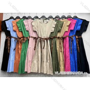 Šaty dlhé krátky rukáv dámske (S/M/L ONE SIZE) TALIANSKA MÓDA IMWDK24016