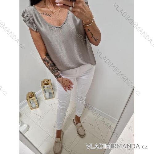 Tunika krátky rukáv dámska (S/M/L ONE SIZE) TALIANSKA MÓDA IMWDK24020