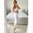 Nohavice dlhé letné strečové s opaskom dámske (S/M/L ONE SIZE) TALIANSKA MÓDA IM324030