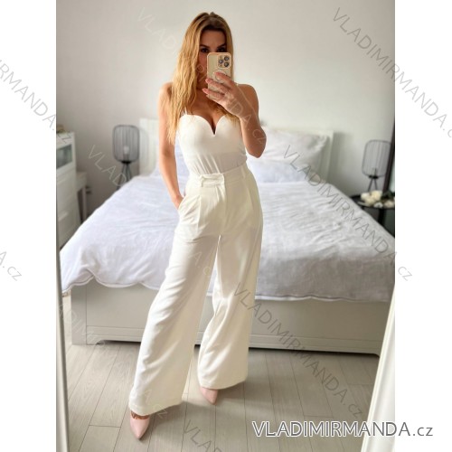Nohavice dlhé elegantné dámske (S/MM/L) TALIANSKA MÓDA IMPLP2352001012/DU -   biela -   M / L