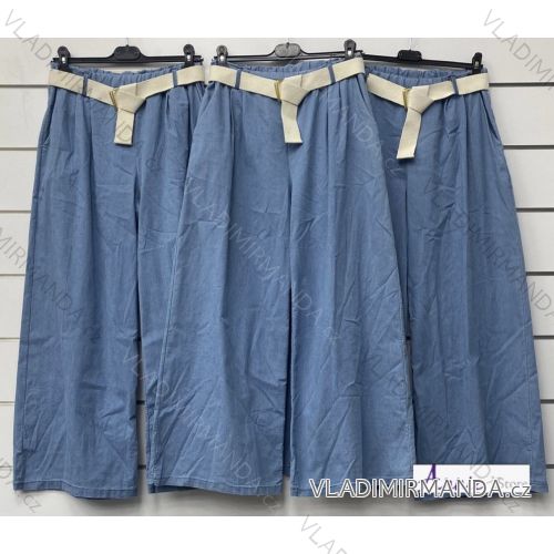 Nohavice oversize s opaskom dámske (S/M/L ONE SIZE) TALIANSKA MÓDA IMWAD24079