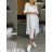 Šaty oversize 3/4 dlhý rukáv ľanové dámske (S/M/L ONE SIZE) TALIANSKA MÓDA IMWAD24082