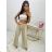 Nohavice dlhé letné dámske (S/M/L ONE SIZE) TALIANSKA MÓDA IMM24M5503