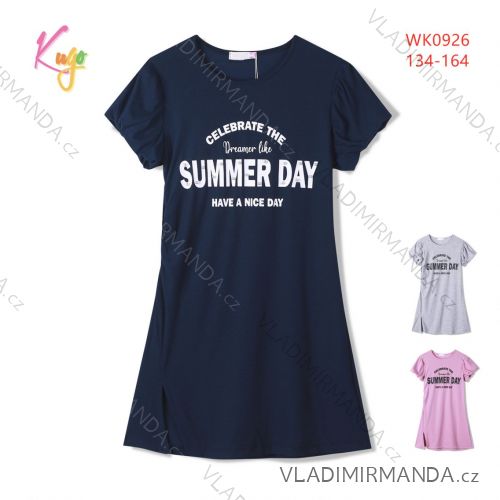 Šaty krátky rukáv dorast dievčenské (134-164) KUGO WK0927