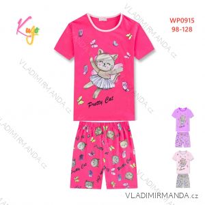 Súprava/pyžamo krátky rukáv a kraťasy detská dievčenské (98-128) KUGO WK0915