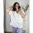 Tunika s príveskom krátky rukáv dámska nadrozmer (3XL/4XL/5XL ONE SIZE) TALIANSKA MÓDA IMWQ24070