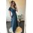 Šaty dlhé elegantné letné s rukávom s volánikmi dámske (S/M ONE SIZE) TALIANSKA MÓDA IM423LAILA