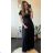 Šaty dlhé elegantné letné s rukávom s volánikmi dámske (S/M ONE SIZE) TALIANSKA MÓDA IM423LAILA