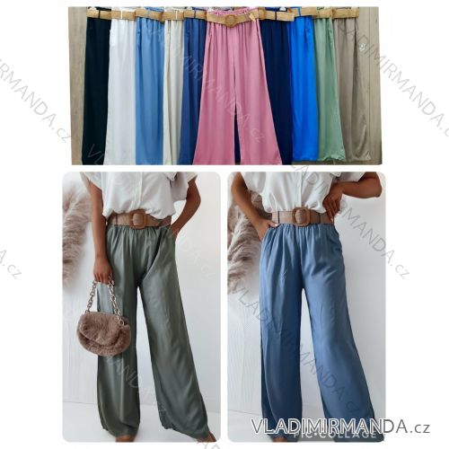 Kalhoty dlouhé s páskem dámska (S / M ONE SIZE) TALIANSKÁ MÓDA IMWLB24024