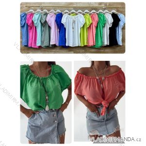 Tunika s přívěskem krátky rukáv dámska (S/M ONE SIZE) TALIANSKA MÓDA IMWBL24030