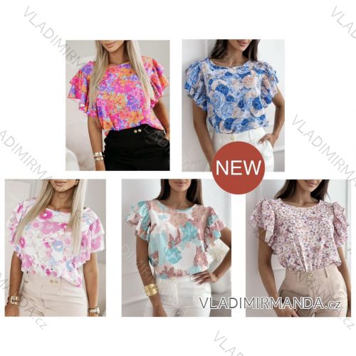 Tunika krátky rukáv dámska (S/M/L ONE SIZE) TALIANSKA MÓDA IMWB24002