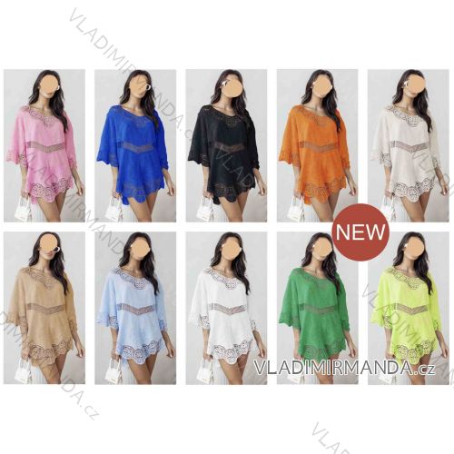 Šaty letné 3/4 dlhý rukáv dámske (S/M ONE SIZE) TALIANSKA MÓDA IMWB24026