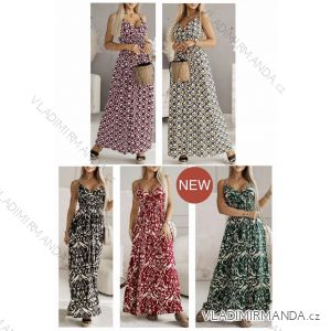Šaty dlhé letné na ramienka dámske (S/M ONE SIZE) TALIANSKA MÓDA IMWB24032