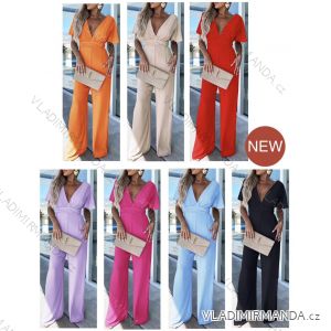 Overal dlhý elegantný krátky rukáv dámsky (S/M ONE SIZE) TALIANSKA MÓDA IMWB24041